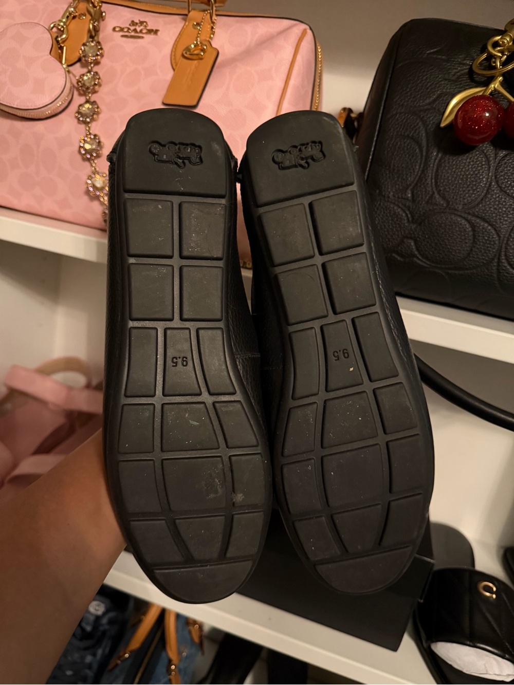COACH Black Leather Mona Driver Loafers Women’s 9.5 🖤 Pre-Loved - Picture 7 of 9